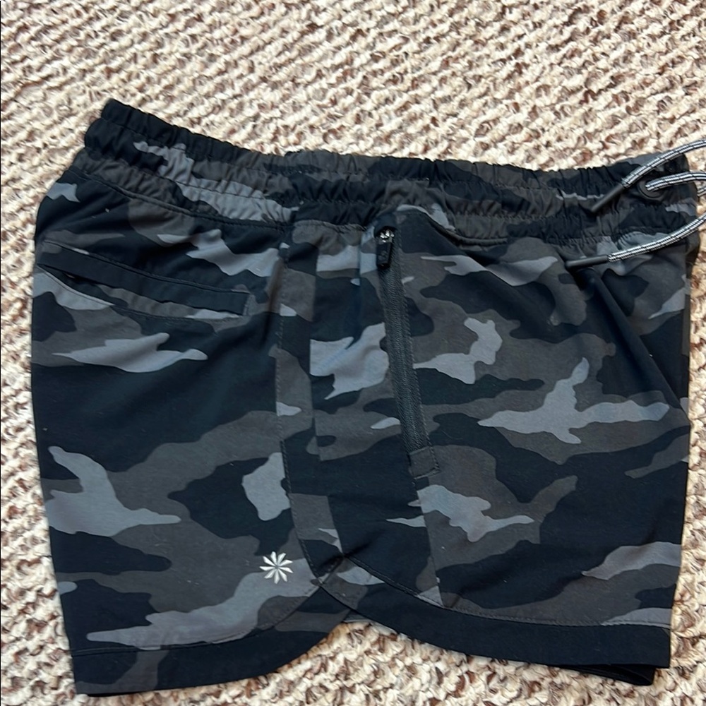 Athleta‎ Girl Black and Gray Camouflage Shorts